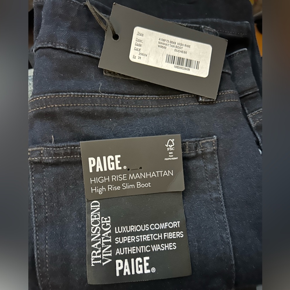 PAIGE High Rise Manhattan Bootcut Jeans - Picture 6 of 8